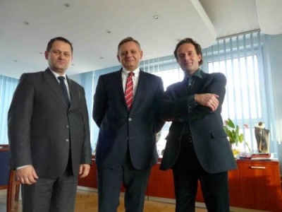 od lewej:Robert Wasilewski, Piotr Jedliński, Massimiliano Caldi