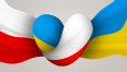 Zdjęcie przedstawia flagę polską i ukraińską splecione w kształcie serca