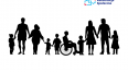 grafika przedstawia osobę niepełnosprawną w otoczeniu innych ludzi