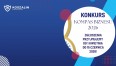 grafika informująca o konkursie niebiesko czerwona