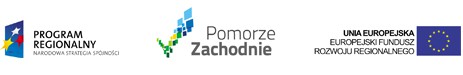 Obrazek przedstawiający kolejno w układzie poziomym Logo Narodowej Strategii Spójności Program Regionalny, logo Pomorza Zachodniego oraz logo Europejskiego Funduszu Rozwoju Regionalnego