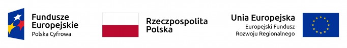 Znak Programu Polska Cyfrowa, Rzeczpospolitej Polskiej, Unii Europejskiej Europejskiego Funduszu Rozwoju Regionalnego
