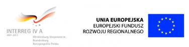 Obrazek przedstawiający kolejno w układzie poziomym logo Programu Operacyjnego Interreg IV A oraz logo Europejskiego Funduszu Rozwoju Regionalnego Unii Europejskiej