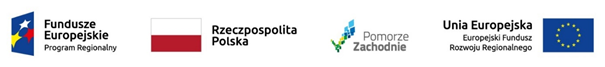 Obrazek przedstawiający w układzie poziomym, kolorowe znaki (od lewej): Regionalnego Programu Funduszy Europejskich, Rzeczpospolitej Polskiej, Pomorza Zachodniego oraz Europejskiego Funduszu Rozwoju Regionalnego Unii Europejskiej