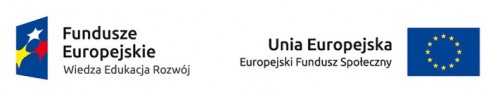 Kolorowy obrazek na białym tle, przedstawiający w układzie poziomym, od lewej strony znak Programu Wiedza Edukacja Rozwój oraz znak Europejskiego Funduszu Społecznego z flagą Unii Europejskiej.