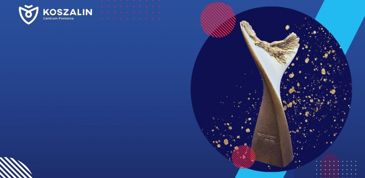 Na grafice znajduje się statuetka Koszalińskiego Orła.