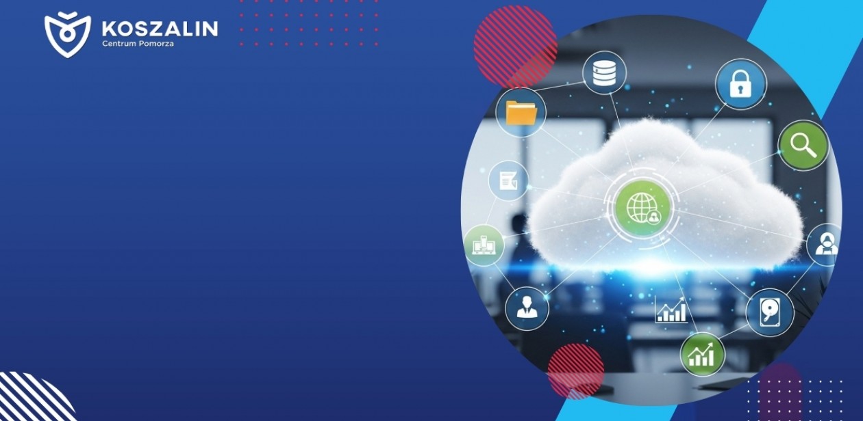 Grafika przedstawiająca usługi informatyczne w chmurze