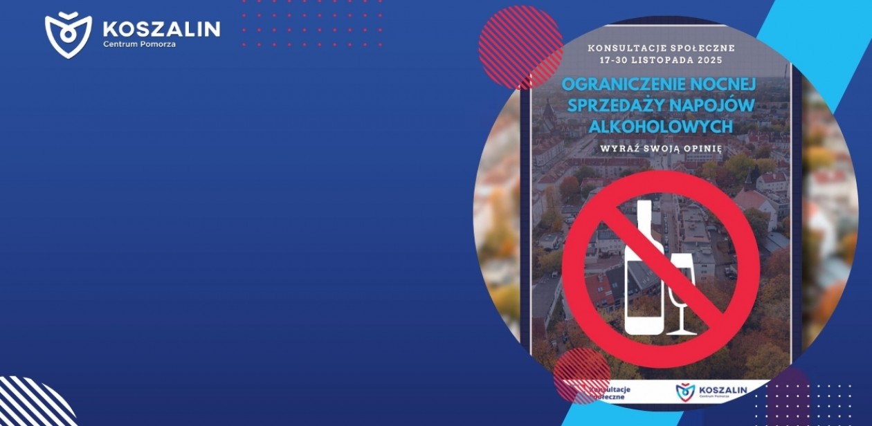 Plakat konsultacji na temat zakazu sprzedaży alkoholu