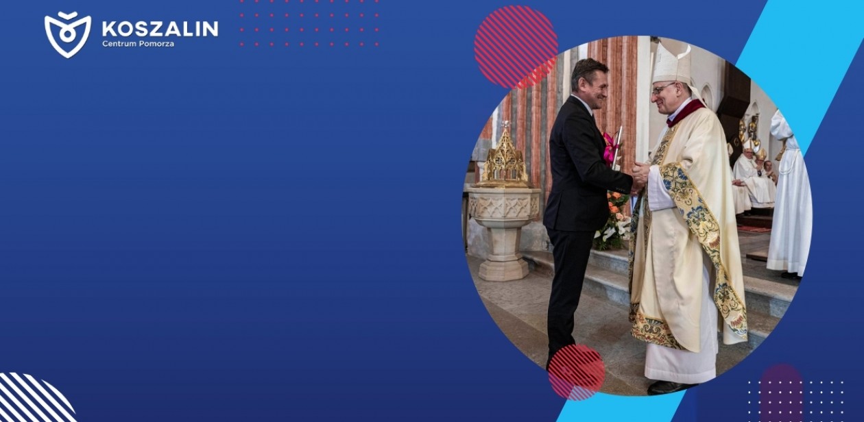 Na grafice znajduje się PREZYDENT Z BISKUPEM