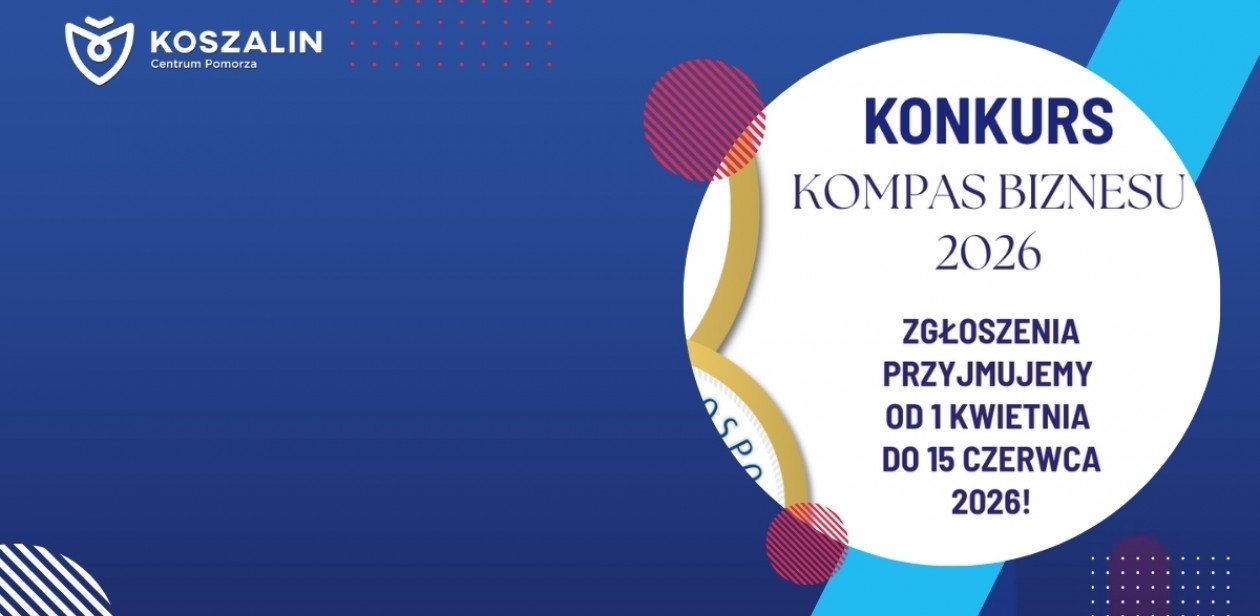 grafika informująca o konkursie niebiesko czerwona 