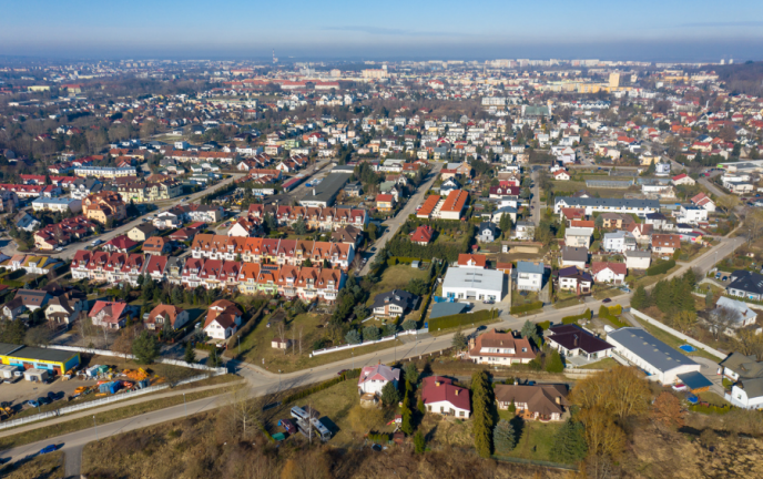 panorama terenu Dzierżęcin