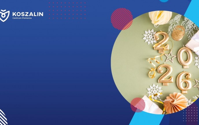 Na grafice znajduje się napis 2026 w sylwestrowej oprawie