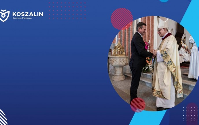 Na grafice znajduje się PREZYDENT Z BISKUPEM