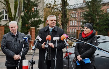 Konferencja prasowa w sprawie przebudowy ulicy Chałubińskiego w Koszalinie