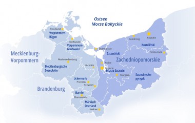 Obszar działania programu INTERREG VI A