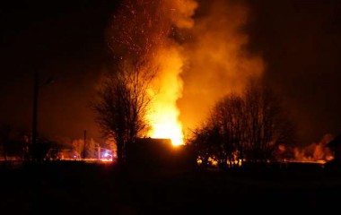 Pożar przy ul. Starzyńskiego