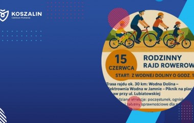 Plakat rodzinnego rajdu rowerowego