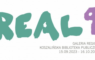Grafika przedstawia napis REAL 9 w kolorach zieleni i fioletu